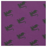Dragons DND Silhouettes Purple Fabric