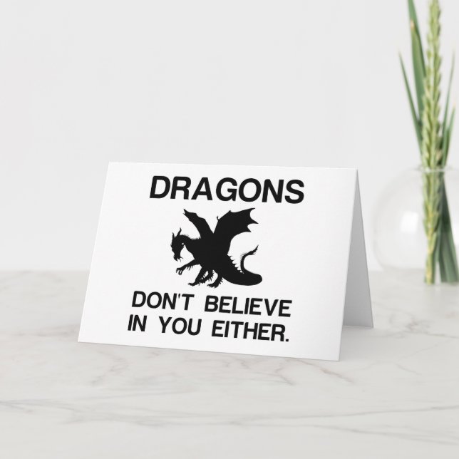 Dragons Dont Believe Holiday Card (Front)