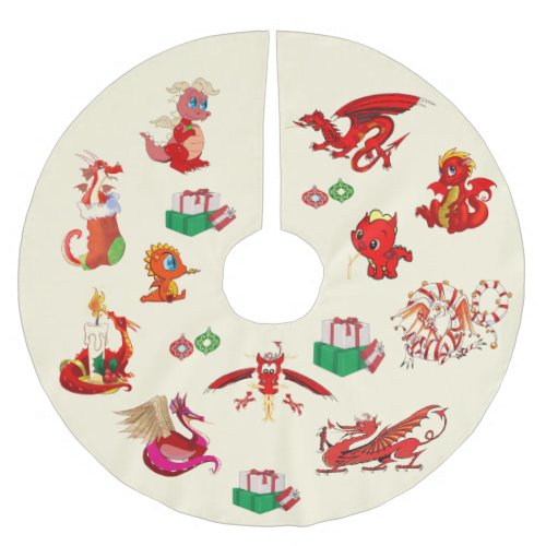 Dragons Everywhere Tree Skirt