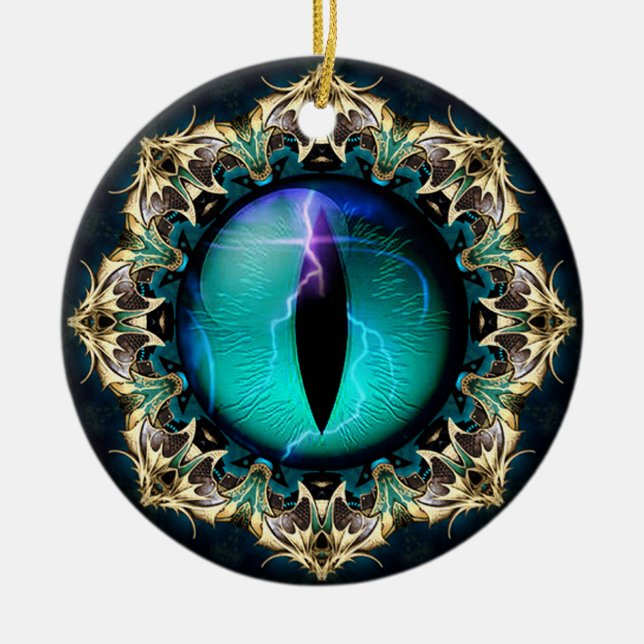 Dragon's Eye Ceramic Ornament (Front)