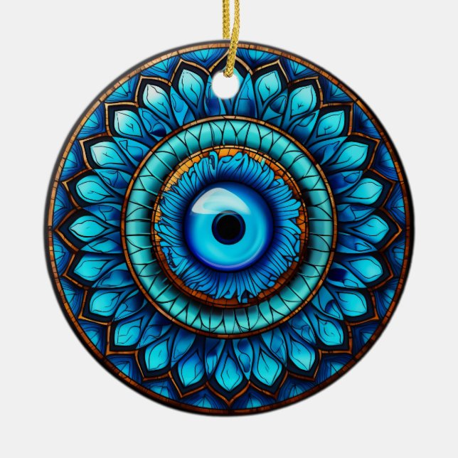 Dragon's Eye Ceramic Ornament (Front)