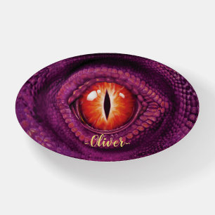 Dragon's eye glass oval paperweight customizable