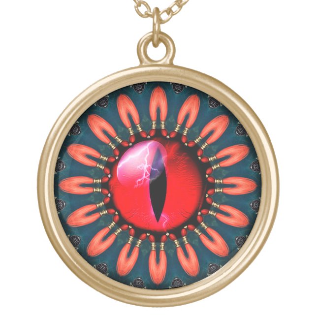 Dragon's Eye Gold Plated Necklace (Front)