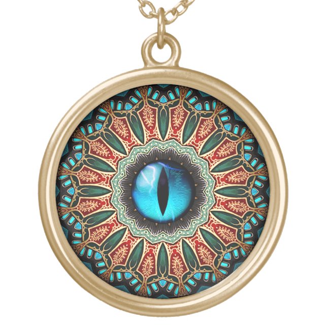 Dragon's Eye Gold Plated Necklace (Front)
