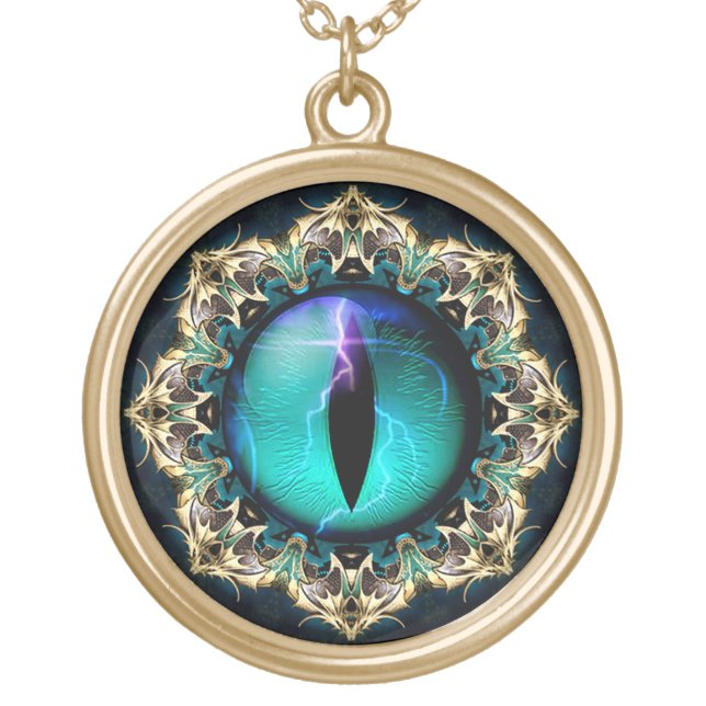 Dragon's Eye Gold Plated Necklace (Front)