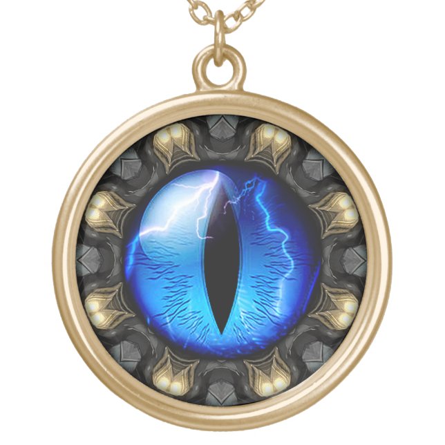 Dragon's Eye Gold Plated Necklace (Front)