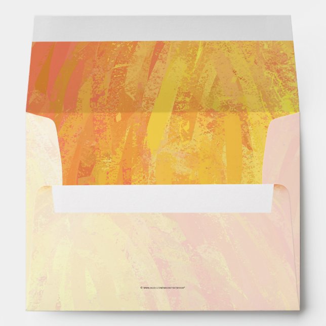 Dragons Eye Orange and Black Monogram Envelope (Back (Bottom))