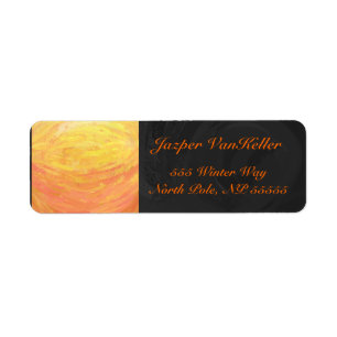 Dragons Eye Orange and Black Monogram Label