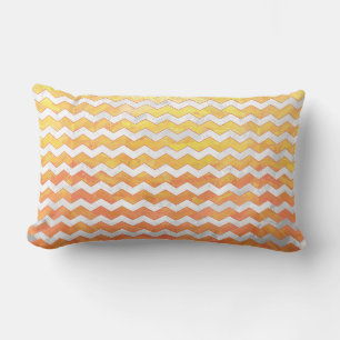 Dragons Eye Orange Chevron Pattern Lumbar Pillow