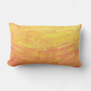 Dragons Eye Orange Texture Lumbar Pillow