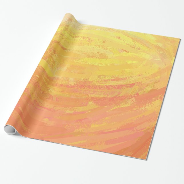 Dragons Eye Orange Texture Wrapping Paper (Unrolled)