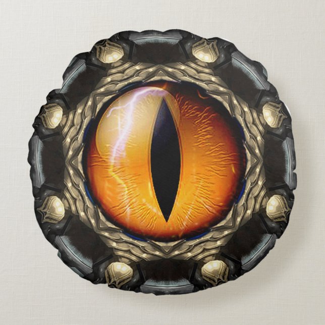 Dragon's Eye Round Pillow (Front)