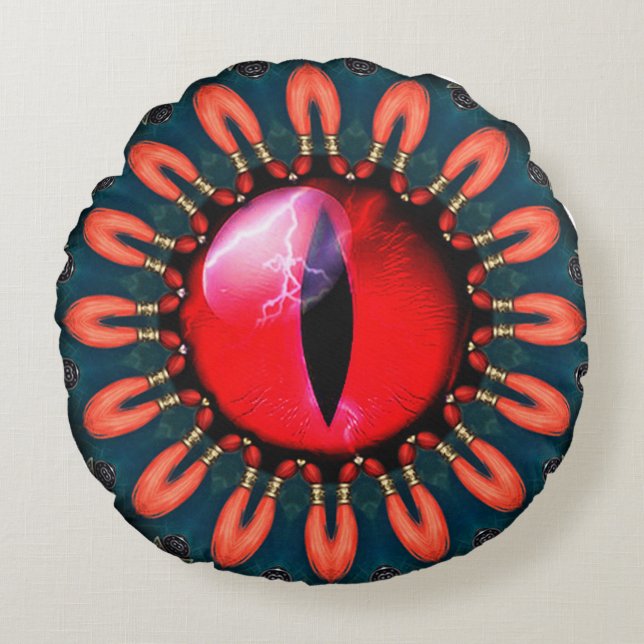 Dragon's Eye Round Pillow (Front)