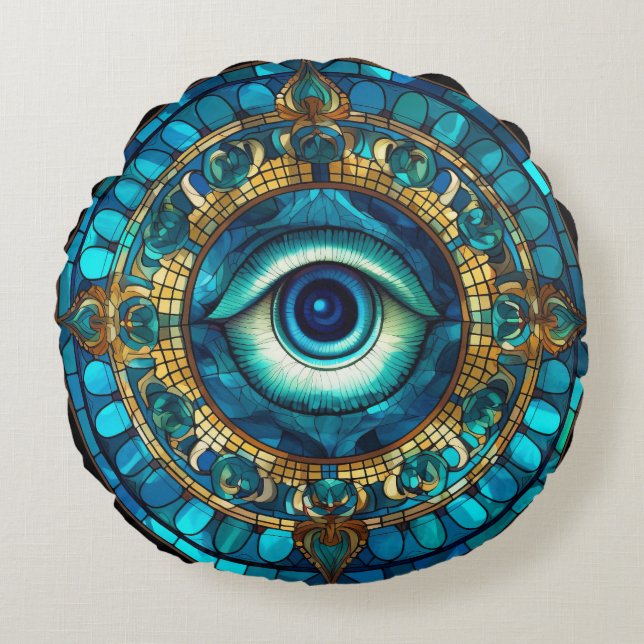 Dragon's Eye Round Pillow (Front)