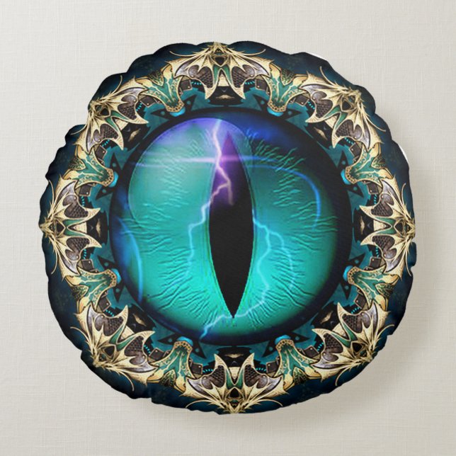 Dragon's Eye Round Pillow (Front)