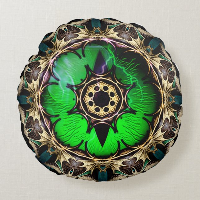 Dragon's Eye Round Pillow (Front)