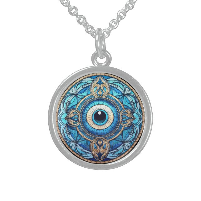 Dragon's Eye Sterling Silver Necklace (Front)