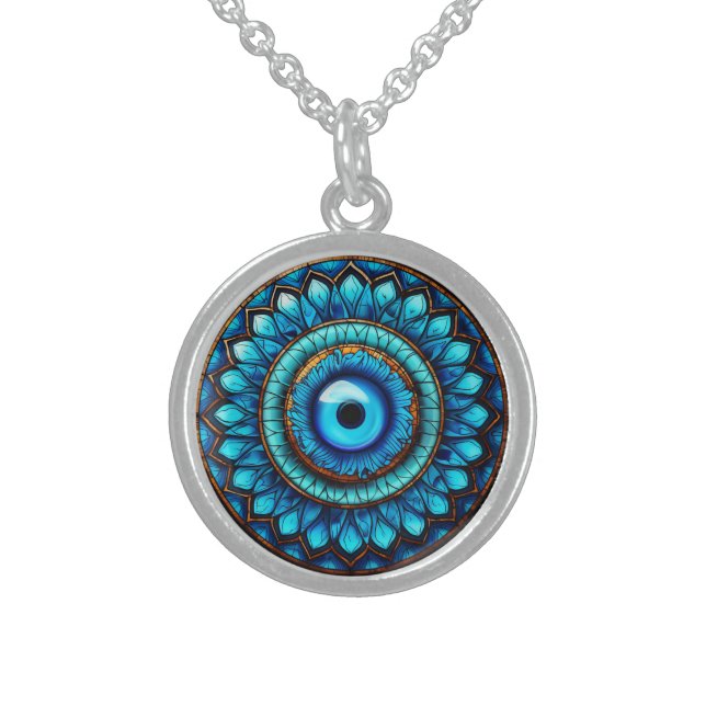 Dragon's Eye Sterling Silver Necklace (Front)