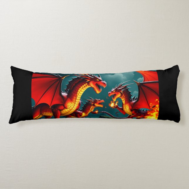 Dragon's Fire Body Pillow (Front)