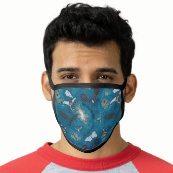 Dragons Flying Over Map Pattern Face Mask by howtotrainyourdragon at Zazzle