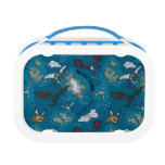 Dragons Flying Over Map Pattern Lunch Box