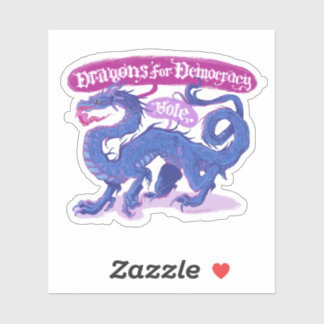 Dragons for Democracy Voting Sticker
