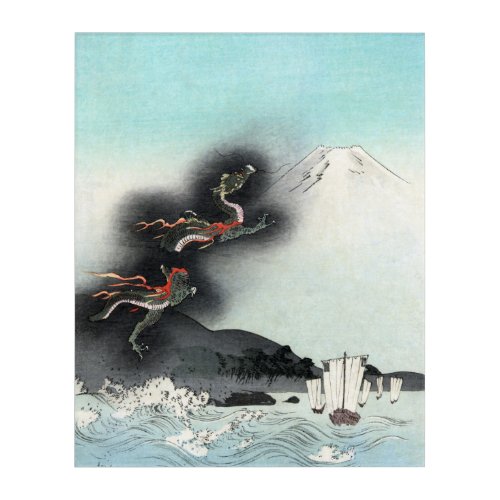 Dragons Fury Sea Battle for Mount Fuji Japan Acrylic Print
