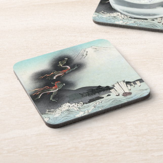 Dragon's Fury Sea Battle for Mount Fuji, Japan Beverage Coaster (Left Side)