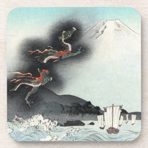 Dragons Fury Sea Battle for Mount Fuji Japan Beverage Coaster