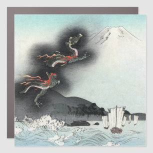 Dragon's Fury Sea Battle for Mount Fuji, Japan Car Magnet