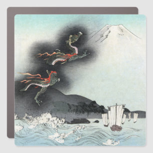 Dragon's Fury Sea Battle for Mount Fuji, Japan Car Magnet