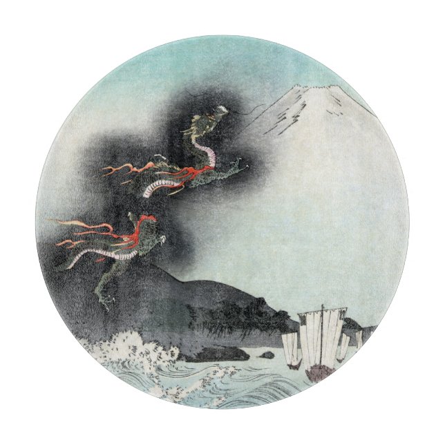 Dragon's Fury Sea Battle for Mount Fuji, Japan Cutting Board (Front)
