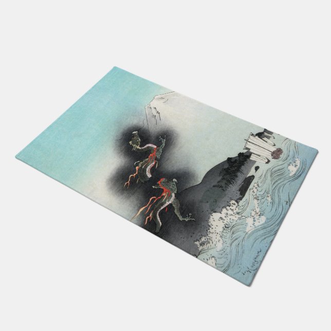 Dragon's Fury Sea Battle for Mount Fuji, Japan Doormat (Angled)