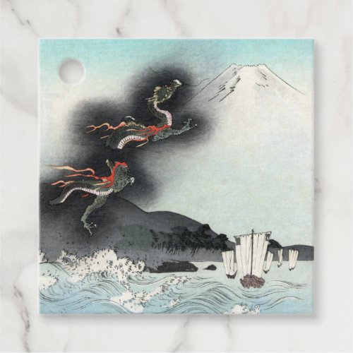 Dragons Fury Sea Battle for Mount Fuji Japan Favor Tags