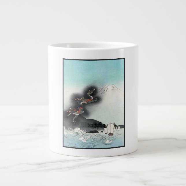 Dragon's Fury Sea Battle for Mount Fuji, Japan Giant Coffee Mug (Front)