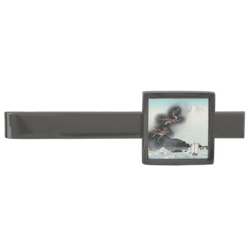 Dragons Fury Sea Battle for Mount Fuji Japan Gunmetal Finish Tie Bar