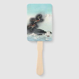 Dragon's Fury Sea Battle for Mount Fuji, Japan Hand Fan