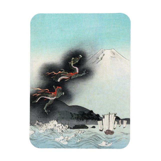 Dragon's Fury Sea Battle for Mount Fuji, Japan Magnet (Vertical)