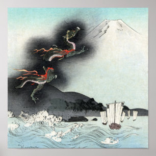 Dragon's Fury Sea Battle for Mount Fuji, Japan Poster