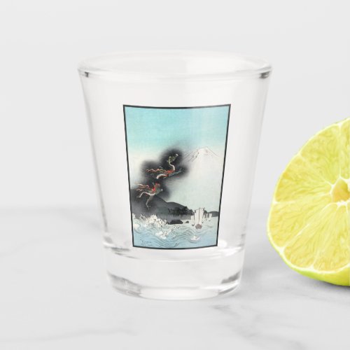 Dragons Fury Sea Battle for Mount Fuji Japan Shot Glass