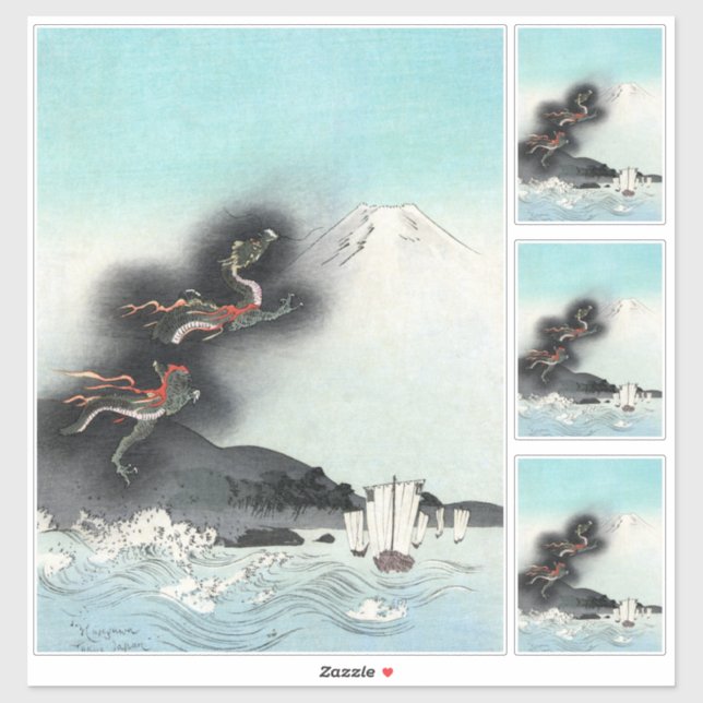 Dragon's Fury Sea Battle for Mount Fuji, Japan Sticker (Sheet)