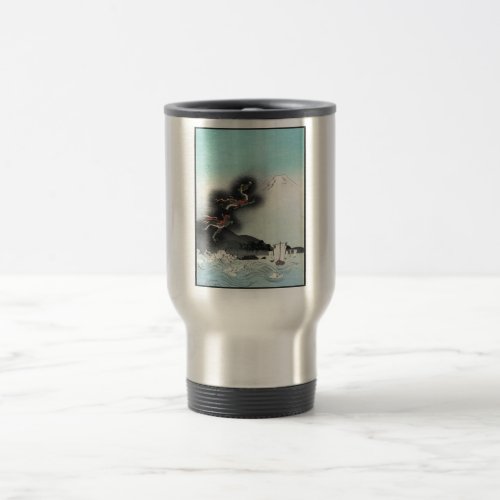 Dragons Fury Sea Battle for Mount Fuji Japan Travel Mug