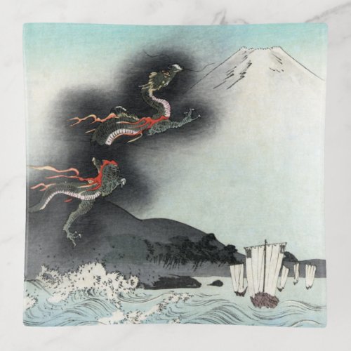 Dragons Fury Sea Battle for Mount Fuji Japan Trinket Tray