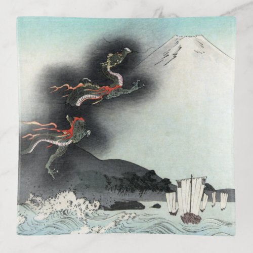 Dragons Fury Sea Battle for Mount Fuji Japan Trinket Tray