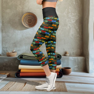 Dragons Green Flight Fantasy Capri Leggings