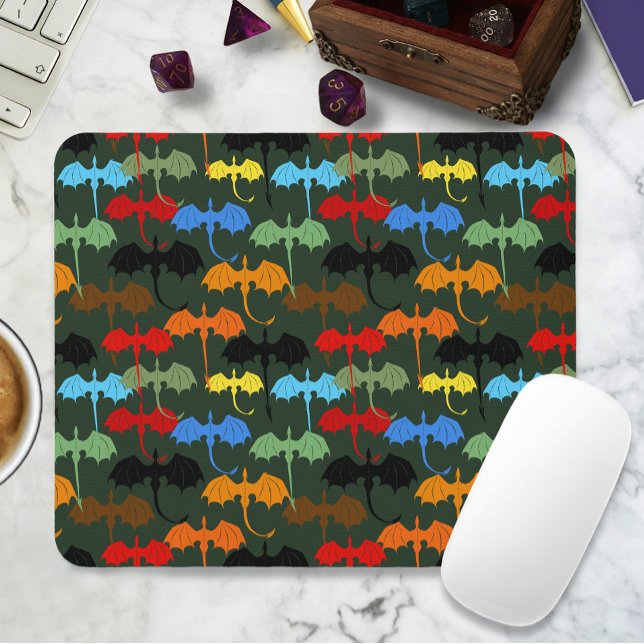 Dragons Green Flight Fantasy  Mouse Pad (Creator Uploaded)
