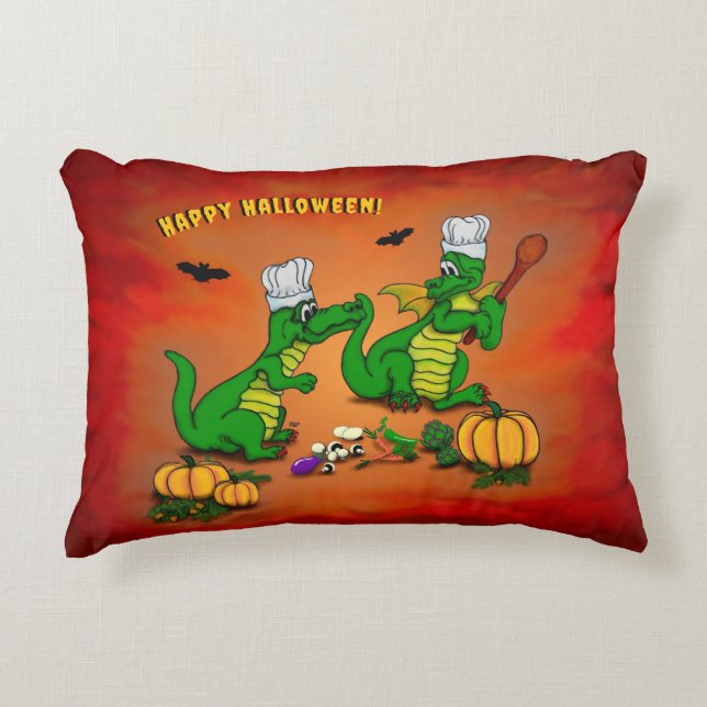 Dragons - Happy Halloween ! Today I will cook Accent Pillow (Front)