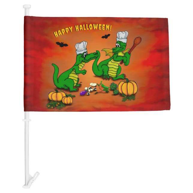 Dragons - Happy Halloween ! Today I will cook Car Flag (Front)