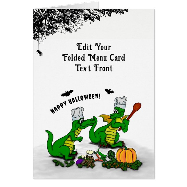 Dragons - Happy Halloween ! Today I will cook Cards (Front)