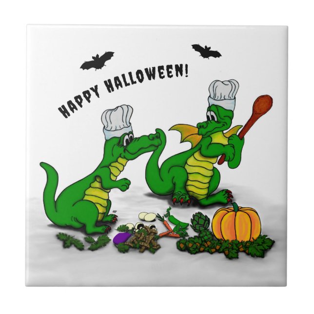 Dragons - Happy Halloween ! Today I will cook Ceramic Tile (Front)